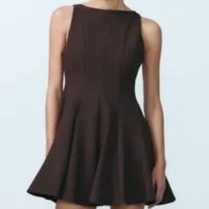 Zara Chocolate Brown Mini Dress